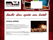 Tablet Screenshot of moma-artists.com